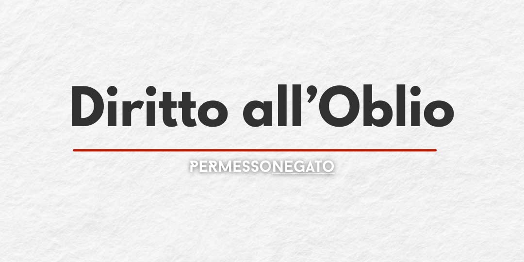 Diritto all’oblio